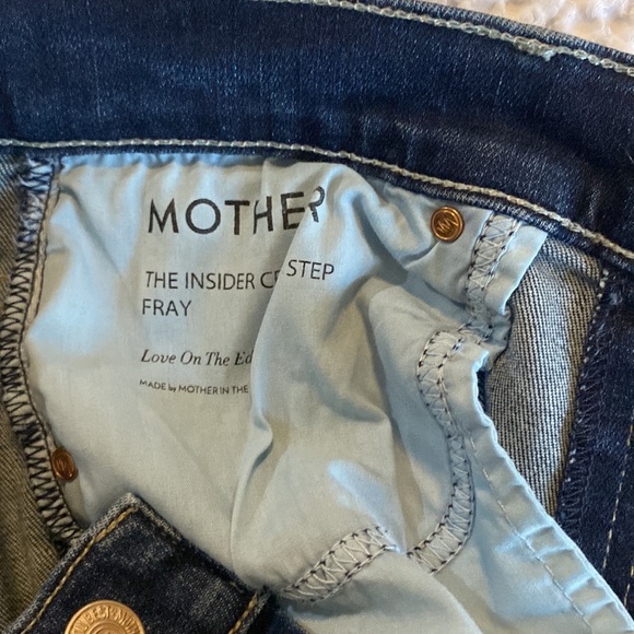 MOTHER INSIDER CROP STEP FRAY IN LOVE ON THE EDGE Hi Rise Raw Hem distressed dnm - Picture 7 of 14